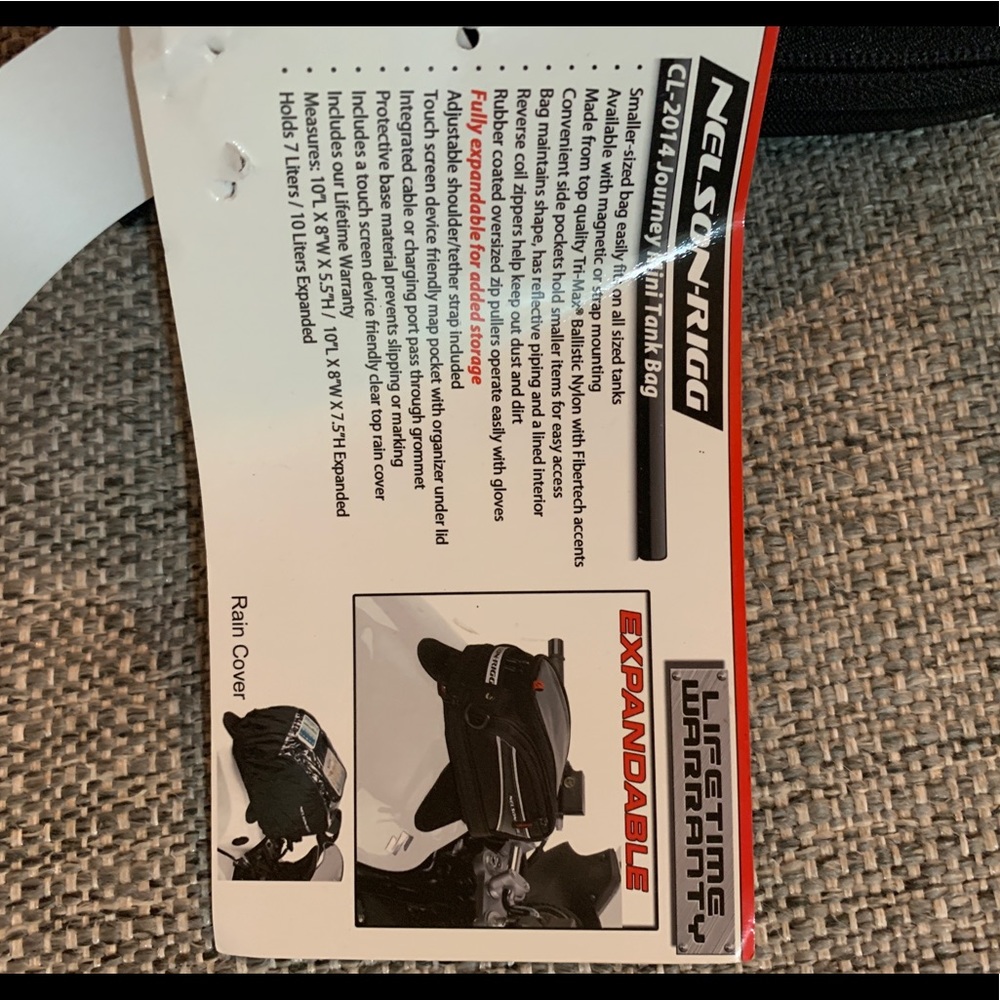 Nelson-Rigg CL-2014 Motorcycle Magnetic Tank Bag - Picture 4 of 5